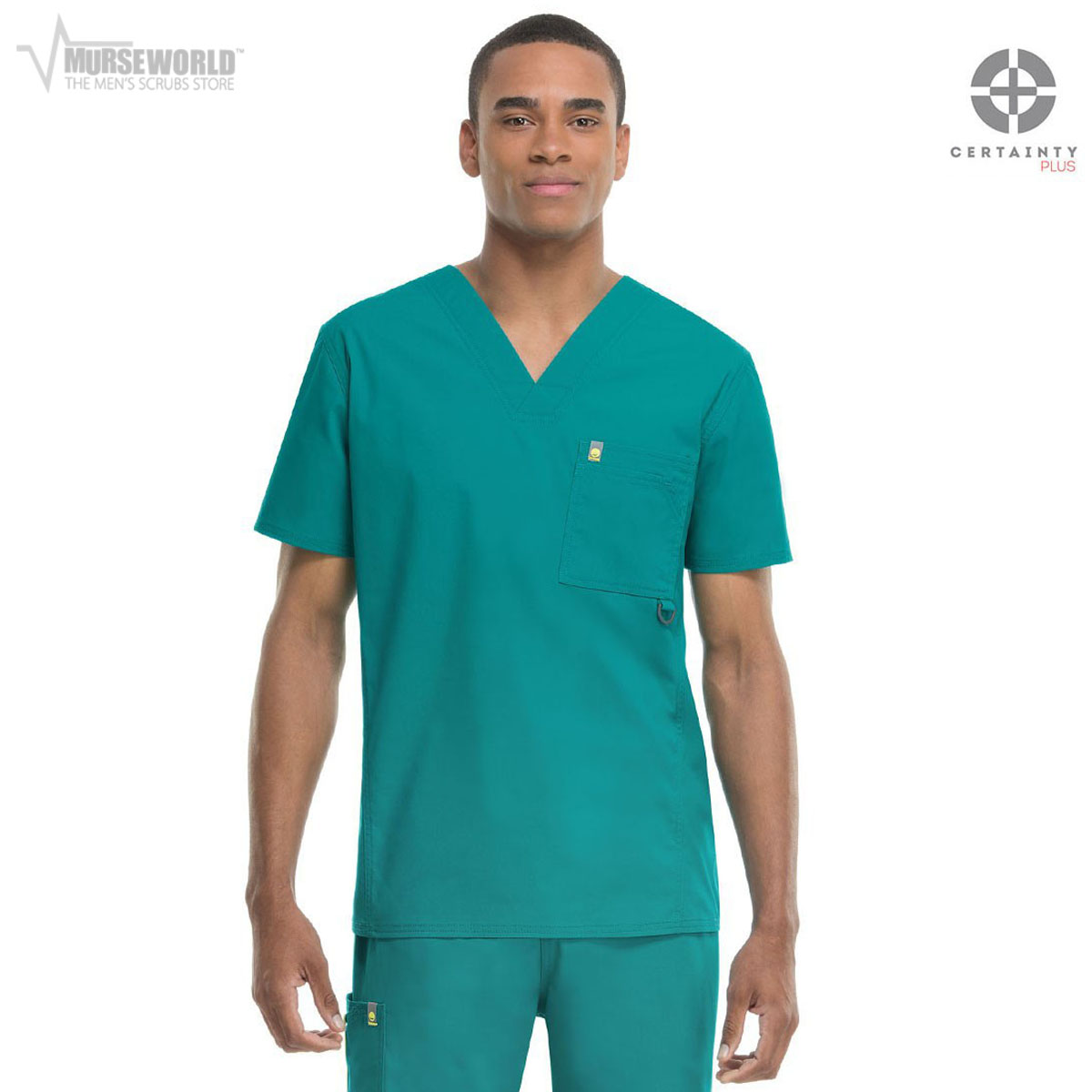 Code Happy Men's Antimicrobial with Fluid Barrier Bliss V-Neck Top feat. Certainty Plus - 16600AB