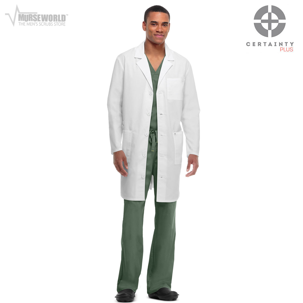 Code Happy Unisex Antimicrobial with Fluid Barrier 38 Lab Coat - 36400AB
